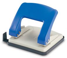 Дырокол KW-trio 966g/blu Stylish Medium до 20 листов синий выдвижная линейка